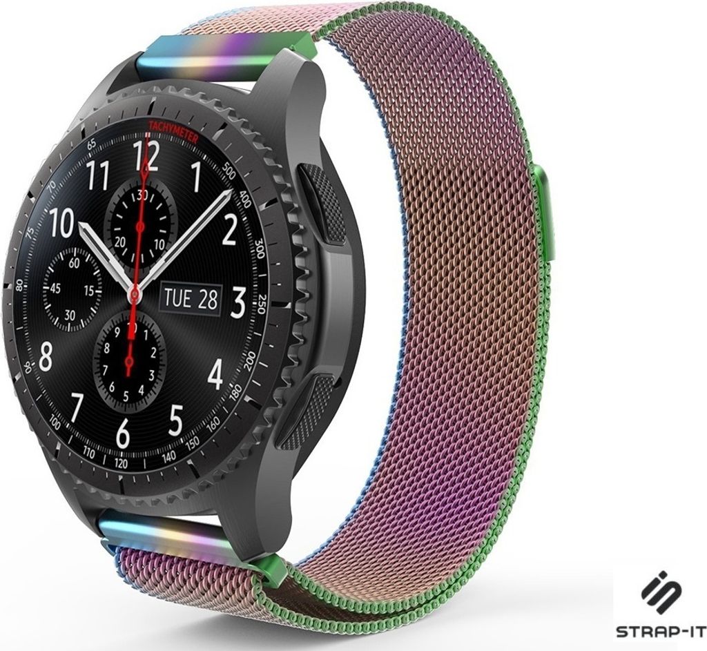 Strap-it Milanese Armband - Kompatibel mit Samsung Galaxy Watch Armband 46mm Edelstahl Armband mit Magnetverschluss - Ersatzarmband - Hochwertiges ...