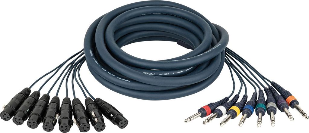 DAP FL67 - 8 XLR/F 3P to 8 Jack stereo 6 m