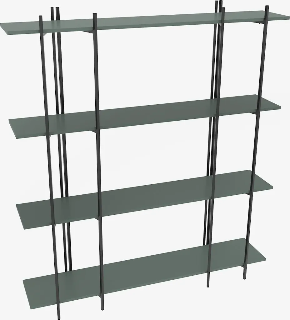Étagère Gain de Place Moss Vert Noir Skye Decor pour Organiser le Salon