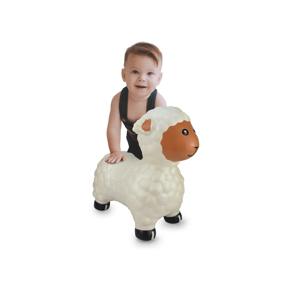 Mouton Sauteur Stable pour Éviter les Chutes - Kit Complet Blanc + Pompe