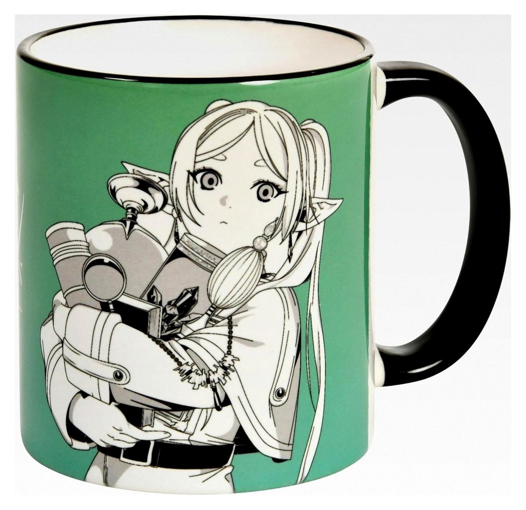 Tasse für Frieren-Fans mit Charaktermotiv - 320 ml Fassungsvermögen, 9 cm Höhe - Kaffeebecher aus Keramik - Grün
