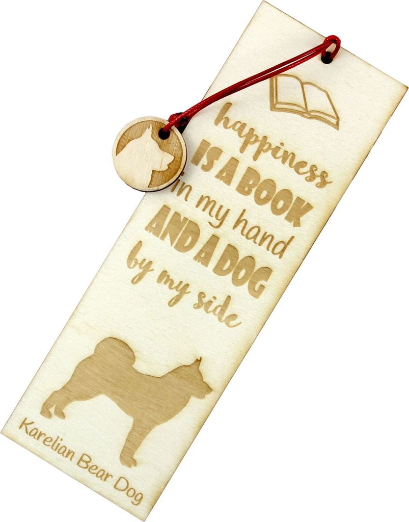 Karelischer Bärenhund, Björnhund - Lesezeichen mit Hund, personalisiertes Lesezeichen, Hundeaccessoire für Leser der Marke Art-Dog