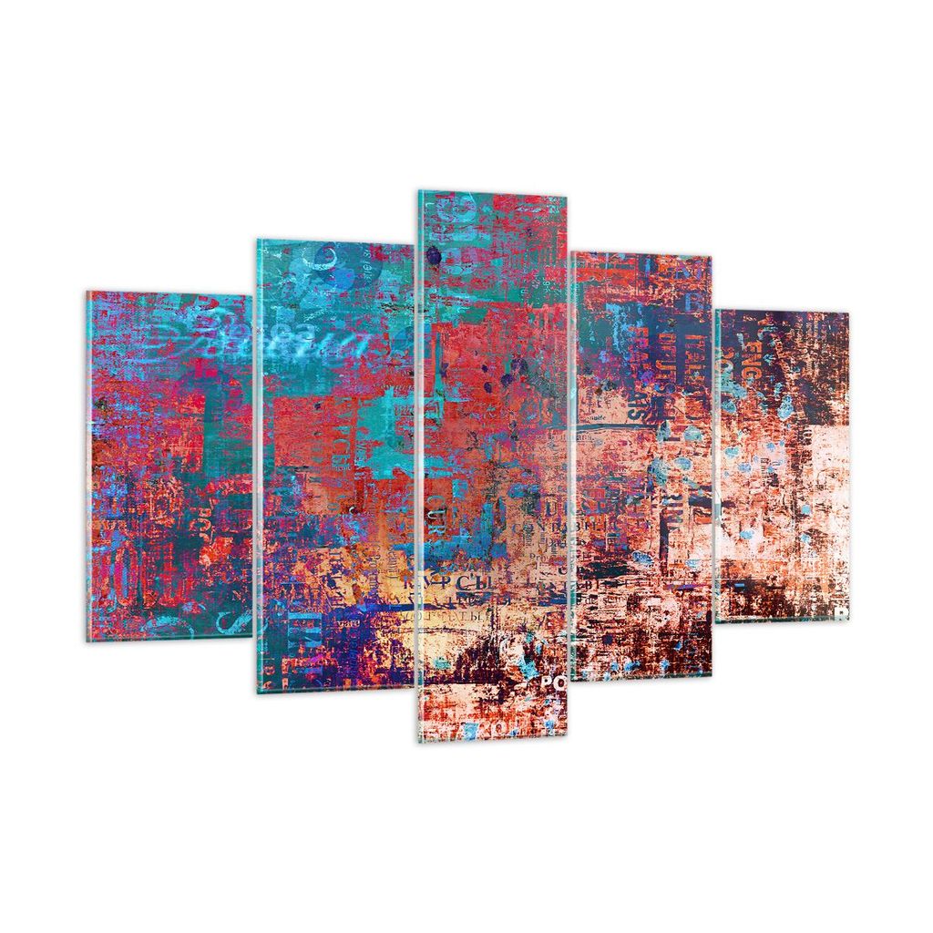 Bilder auf glas - Graffiti modern - 150x100cm - Glasbilder - Wandbilder - Kunstdruck - zum Aufhängen bereit - Wanddekoration aus Glas - Glas Bilde...