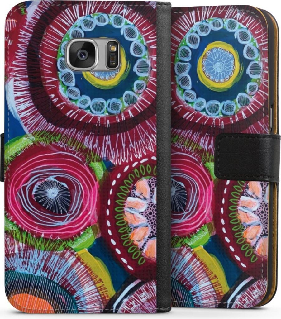 DeinDesign Klapphülle für Samsung Galaxy S7 Handytasche Lederhülle Tasche Farbe Malerei bunt