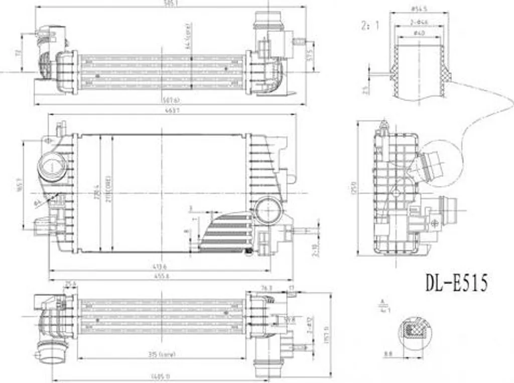 Intercooler Turbo HART Haute Résistance OE 1302143 pour Opel Meriva