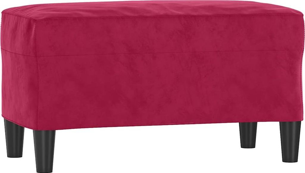 vidaXL Sitzbank Weinrot 70x35x41 cm Samt Produktbild 