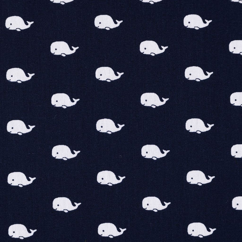 Baumwollstoff Popeline kleine Wale dunkelblau weiß 1,48m Breite