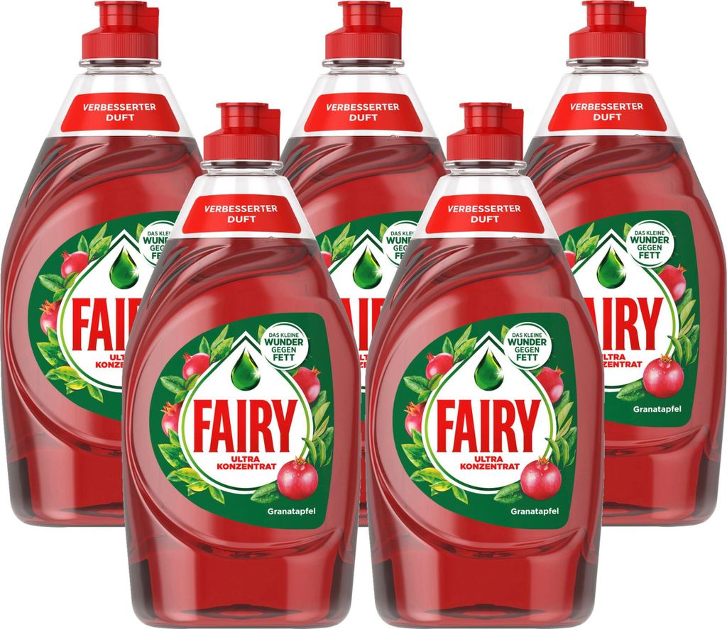Fairy Spülmittel Ultra Konzentrat Granatapfel 450ml - Gegen Fett (5er Pack)