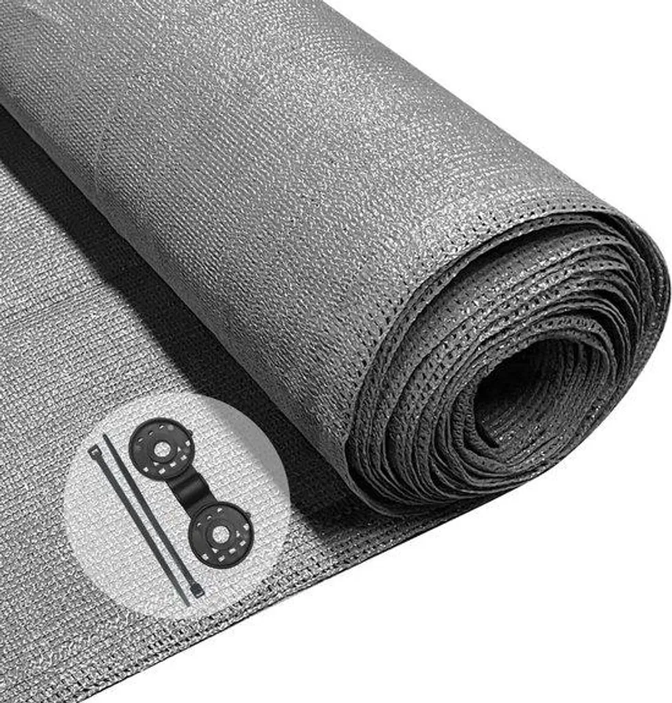 Bâche de protection pour toiture et bois 15 x 10 m en PEHD gris UV