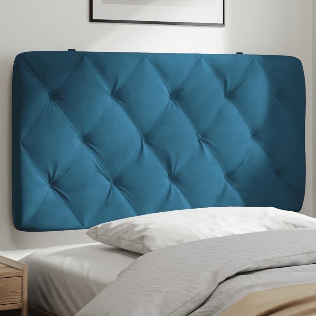 "2026 Promotion" Kopfteil moderne --Kissen Blau 100 cm Samt - Bettkopfteil CC22753