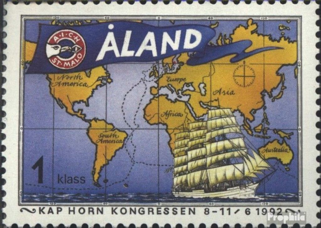 Briefmarken Finnland - Aland 1992 Mi 55 (kompl.Ausg.) postfrisch Kap-Horn-Kongreß