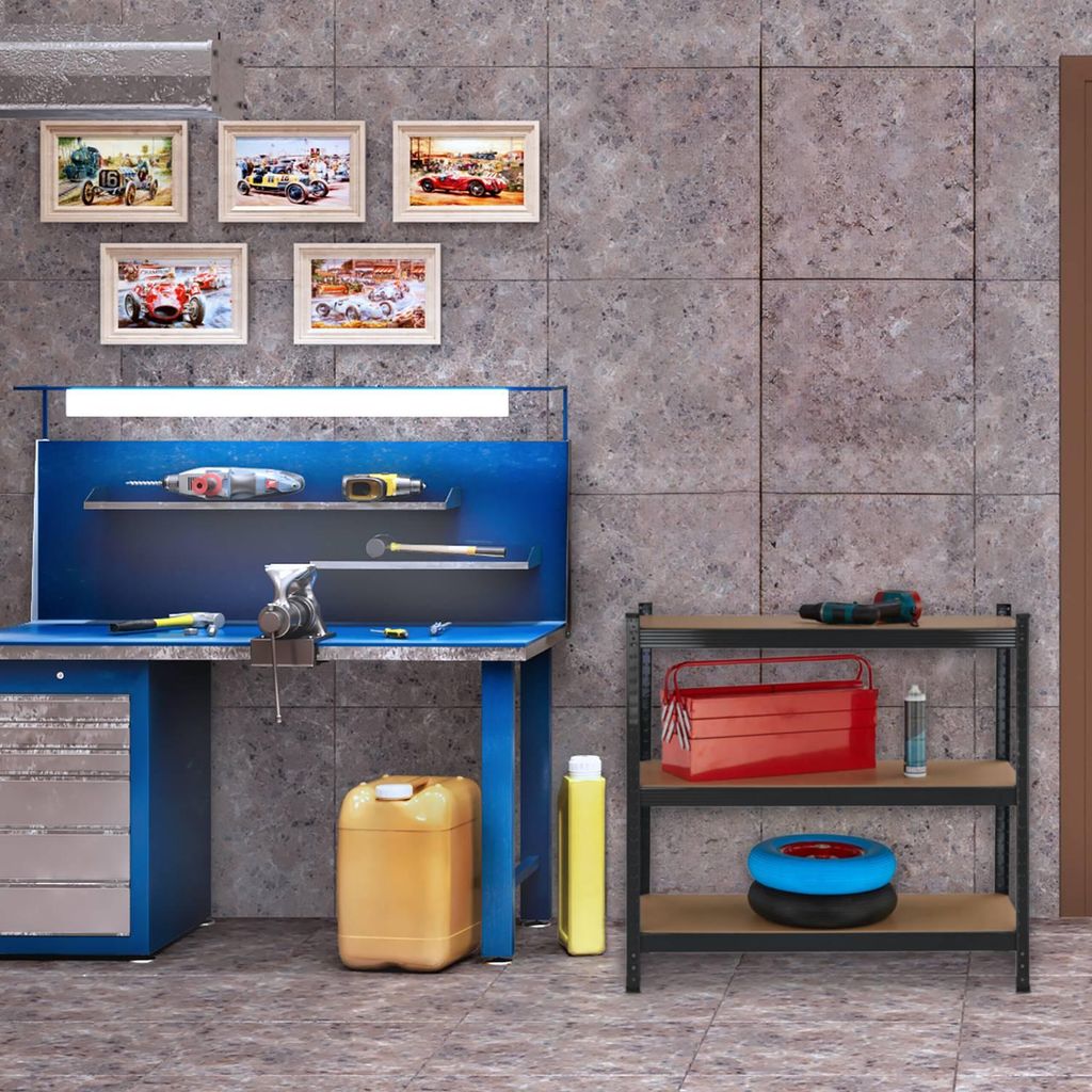 Robustes Lagerregal aus Stahl, verstellbar, 5 Ebenen