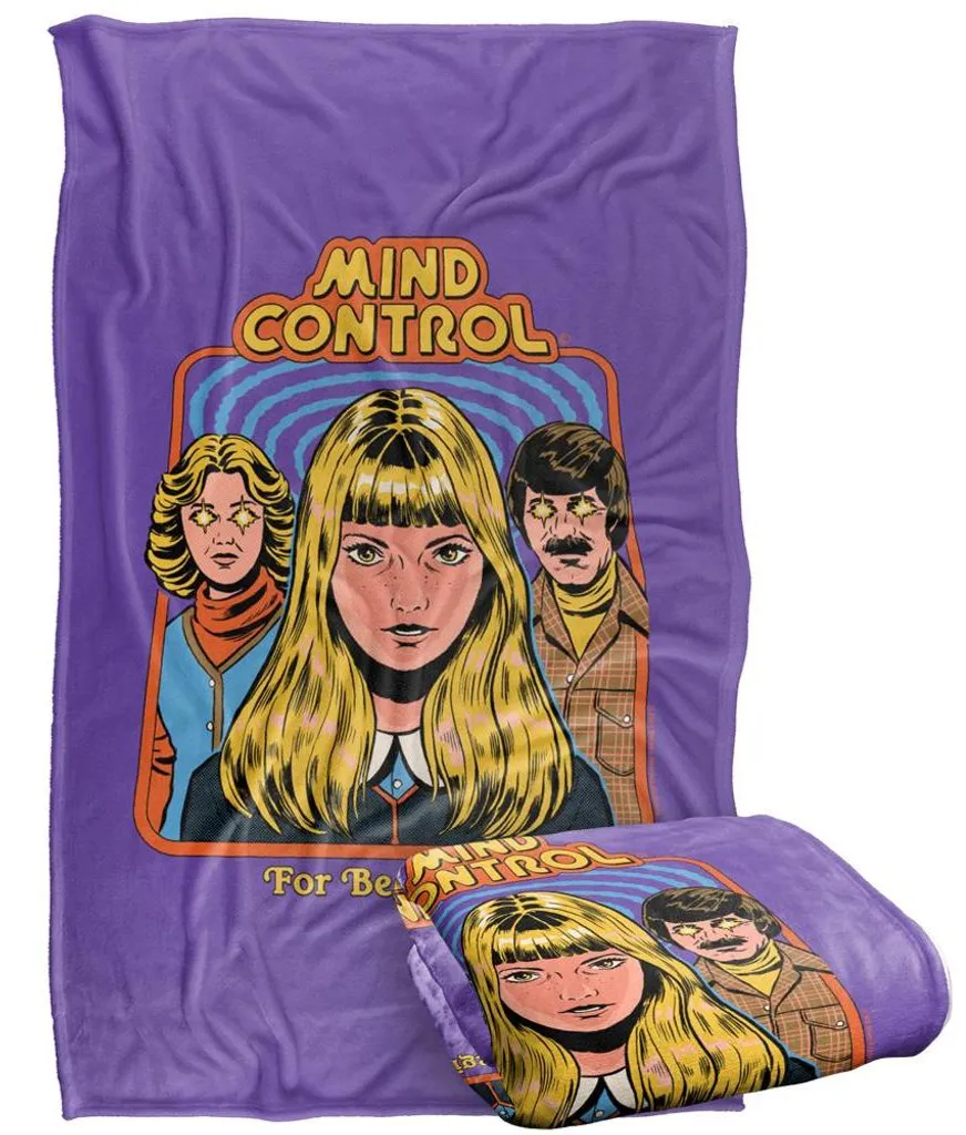 Couverture Steven Rhodes Mind Control pour déco de salon geek 147x91cm