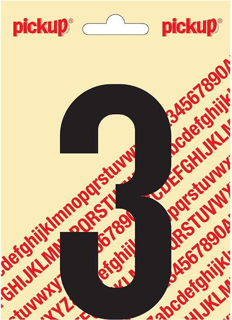 Deko-Ziffer 3 edel schwarz 120 mm - Pickup