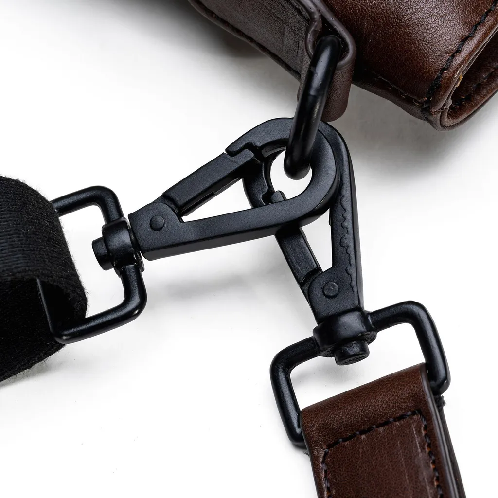 Sac à main Memphis Dark Brown : Cuir Premium et Bandoulière Amovible - 4
