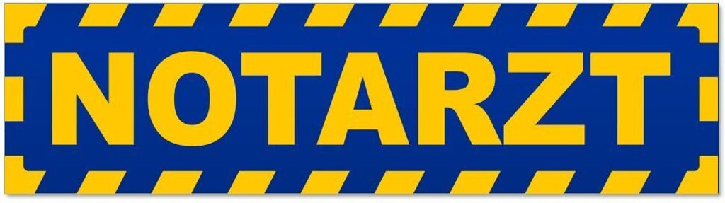 Kiwistar - Autoaufkleber - Blau - 45 x 12 cm - Notarzt gestreift - Hinweis Aufkleber Sticker für Auto, Kfz, Fahrrad, PKW, LKW
