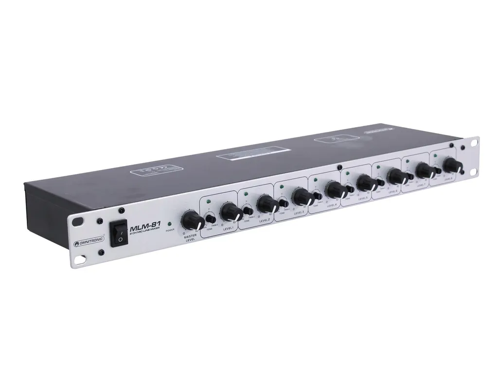 Mixeur ligne micro anti-interférence 8 canaux Omnitronic - 2