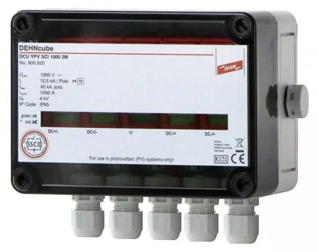 Évitez les surtensions : Parafoudre DEHNcube 1000VDC 2MPP SCI1000 900920