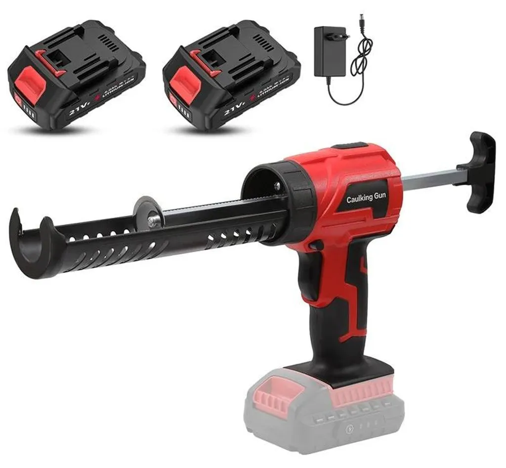 Pistolet à mastic pour rénovation maison avec 2 batteries incluses