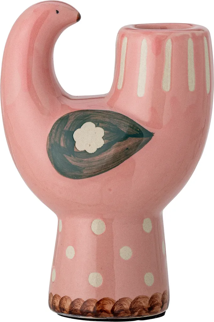 Trudy Bougeoir en Faïence Rose : Un Objet de Décoration Chic et Durable