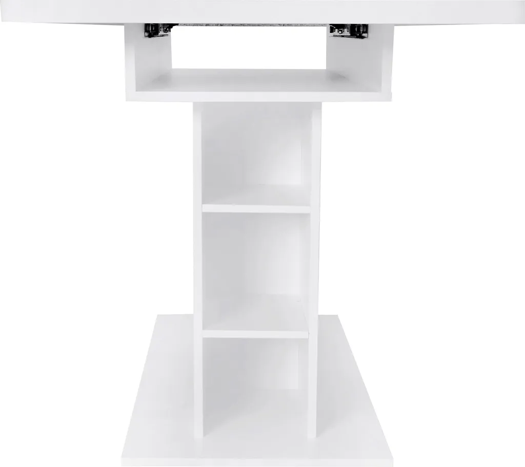 Table de salle à manger 130x70 cm extensible blanche idéale petits espaces - 9