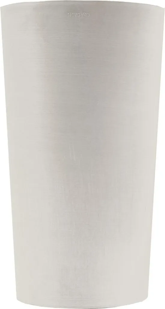 Grand Pot de Fleurs Haut Conique Gris Clair 52cm - Bac à Plantes Design