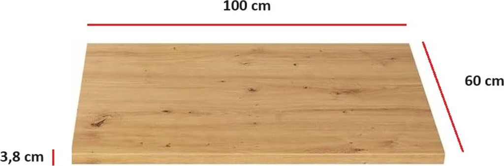 Küchen Arbeitsplatte 100cm 38 mm Küchenzeile Küchenblock Produktbild 