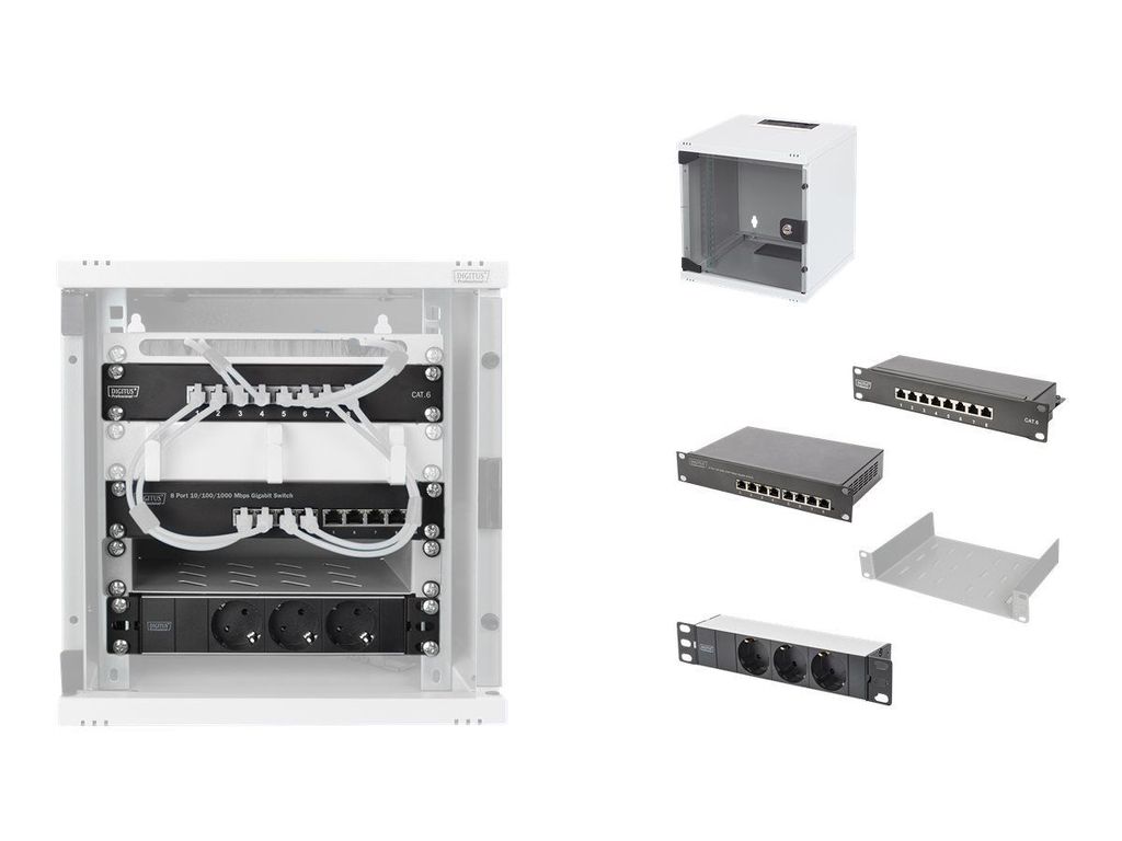 Digitus Szafa sieciowa wisząca 10" 5U rack 312x100, drzwi Zdjęcie produktu 