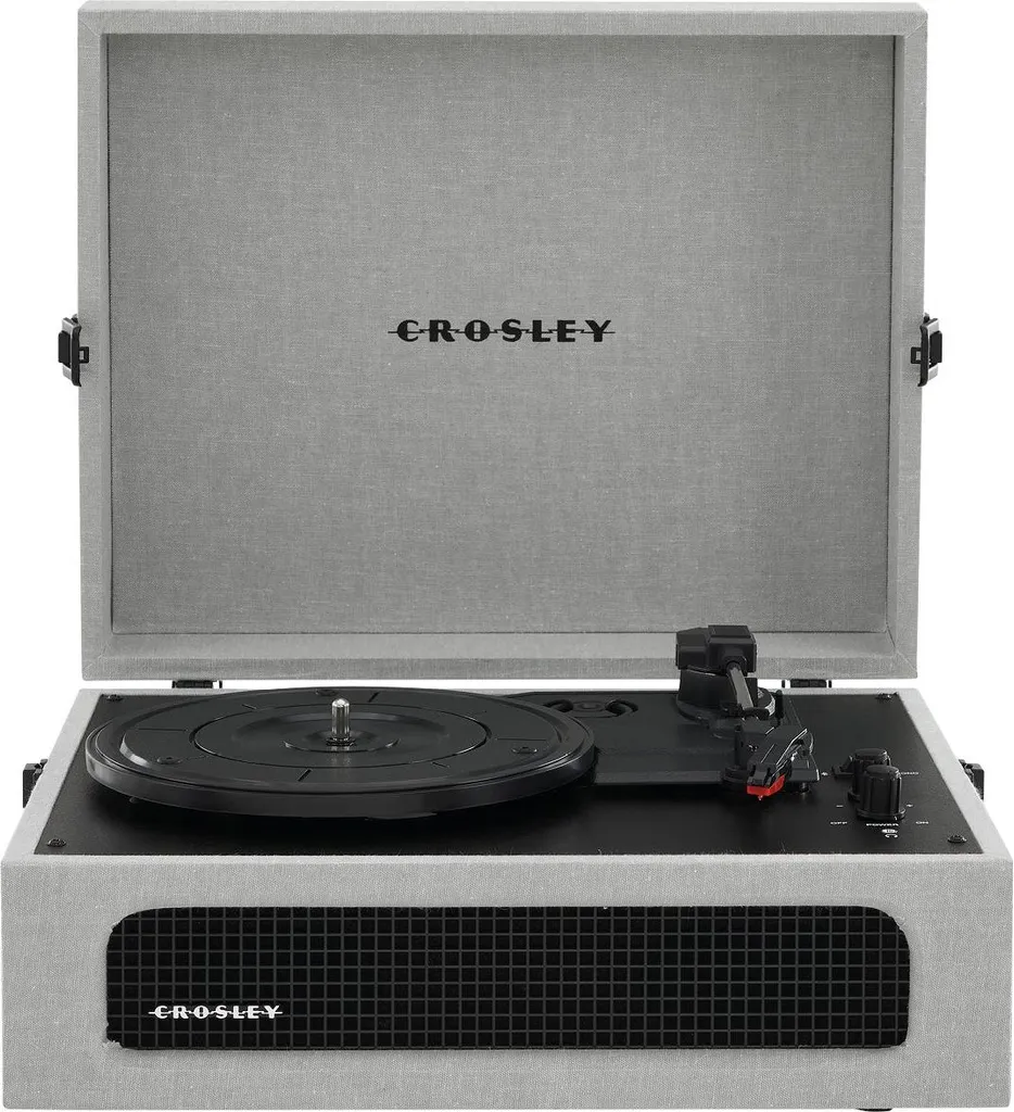 Platine vinyle Crosley Voyager Bluetooth Gris : Tourne-disque Vintage