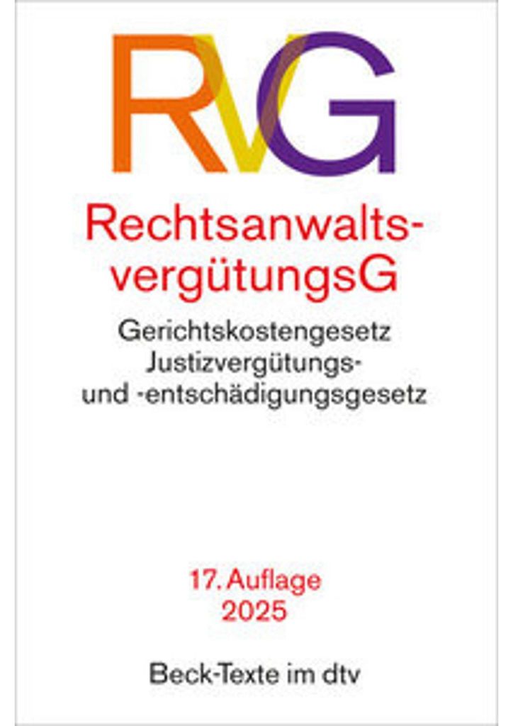 Rechtsanwaltsvergütungsgesetz. RVG Image du produit 