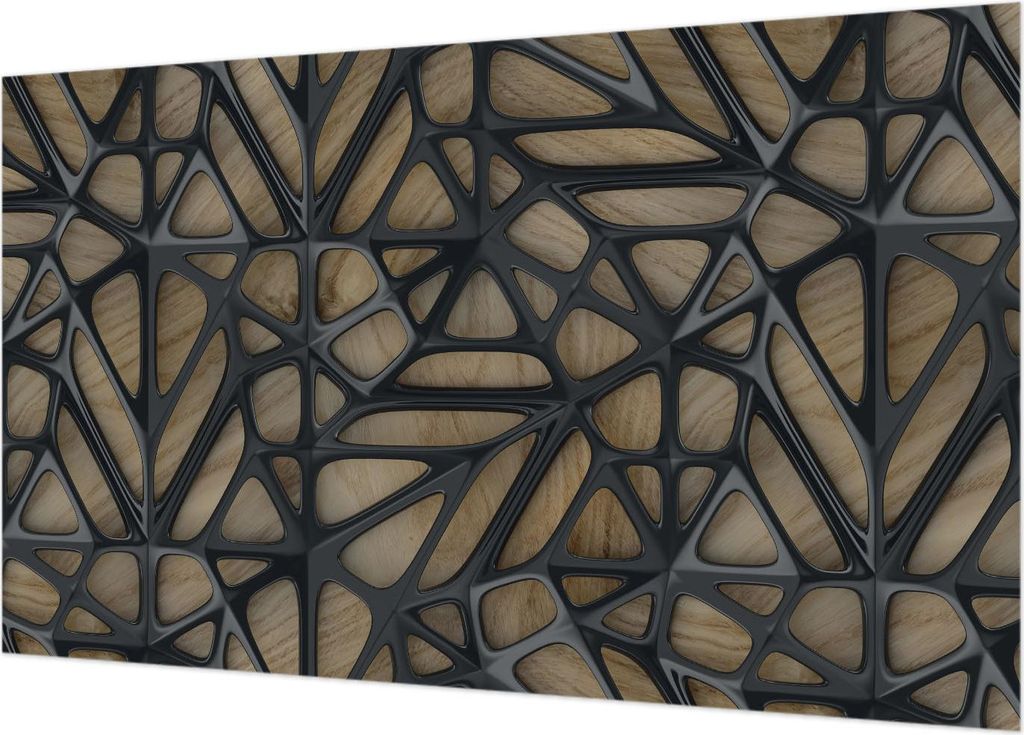 Fototapete - Wandbilder für Wohnzimmer - 416x254 - Dekorative Wandfolie - Modernes Design für Wanddekoration - Tapeten für Innenräume - Holznetz
