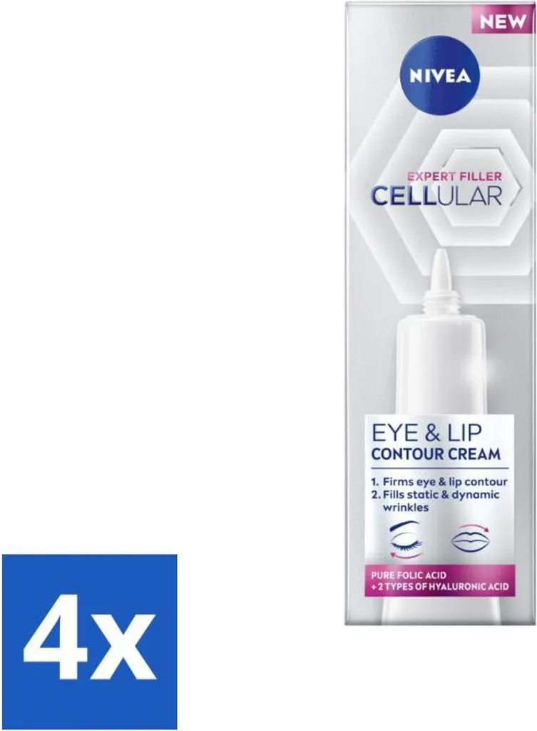 Soin Contour des Yeux NIVEA Anti-Âge Peaux Vieillissantes Pack de 4
