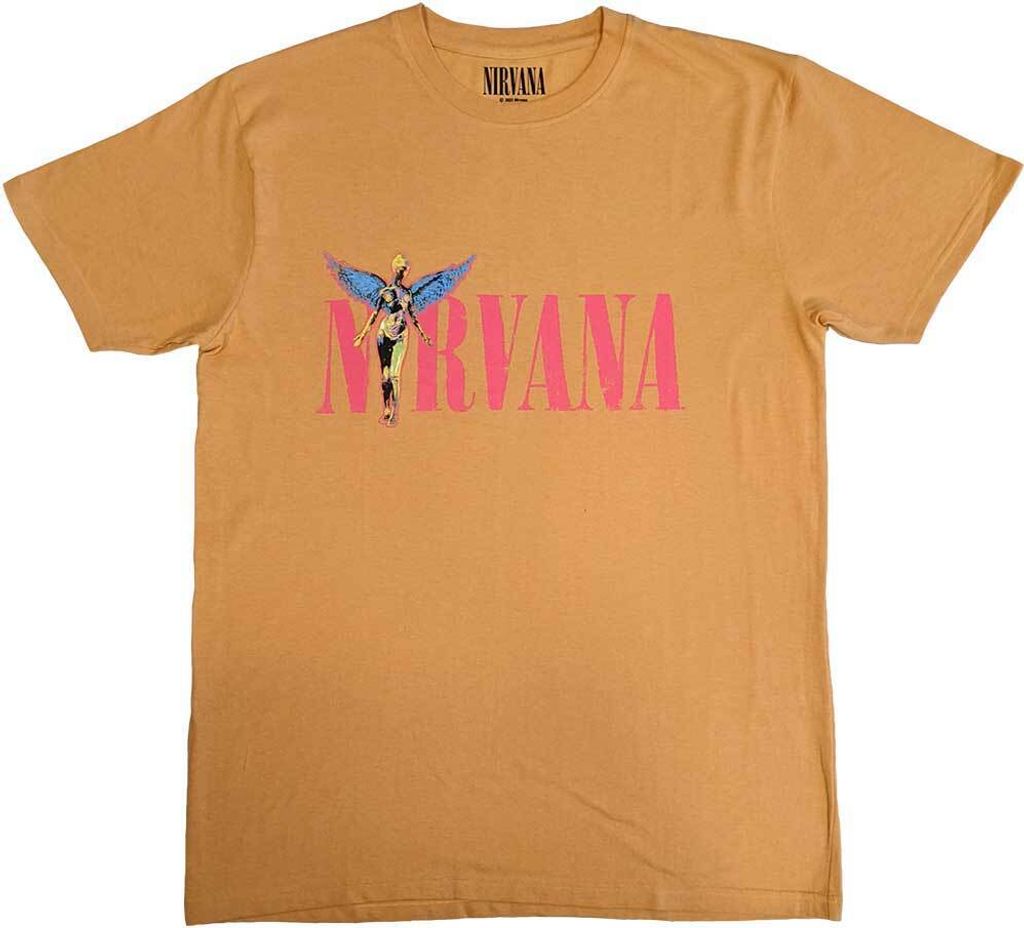 Nirvana - "In Utero Angel" T-Shirt für Herren/Damen Uni RO11017 (M) (Orange)