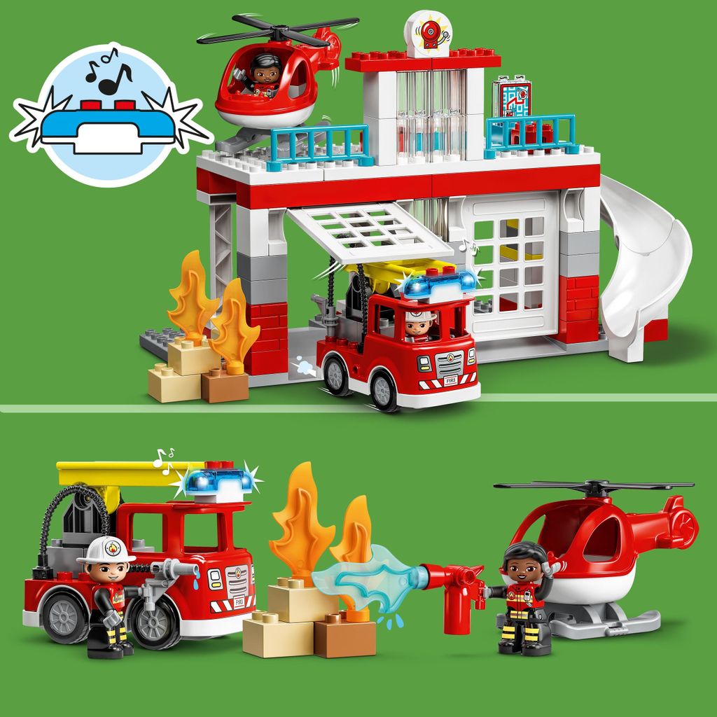 Lego Duplo 10970 Remiza Strażacka I Helikopter Zdjęcie produktu 37