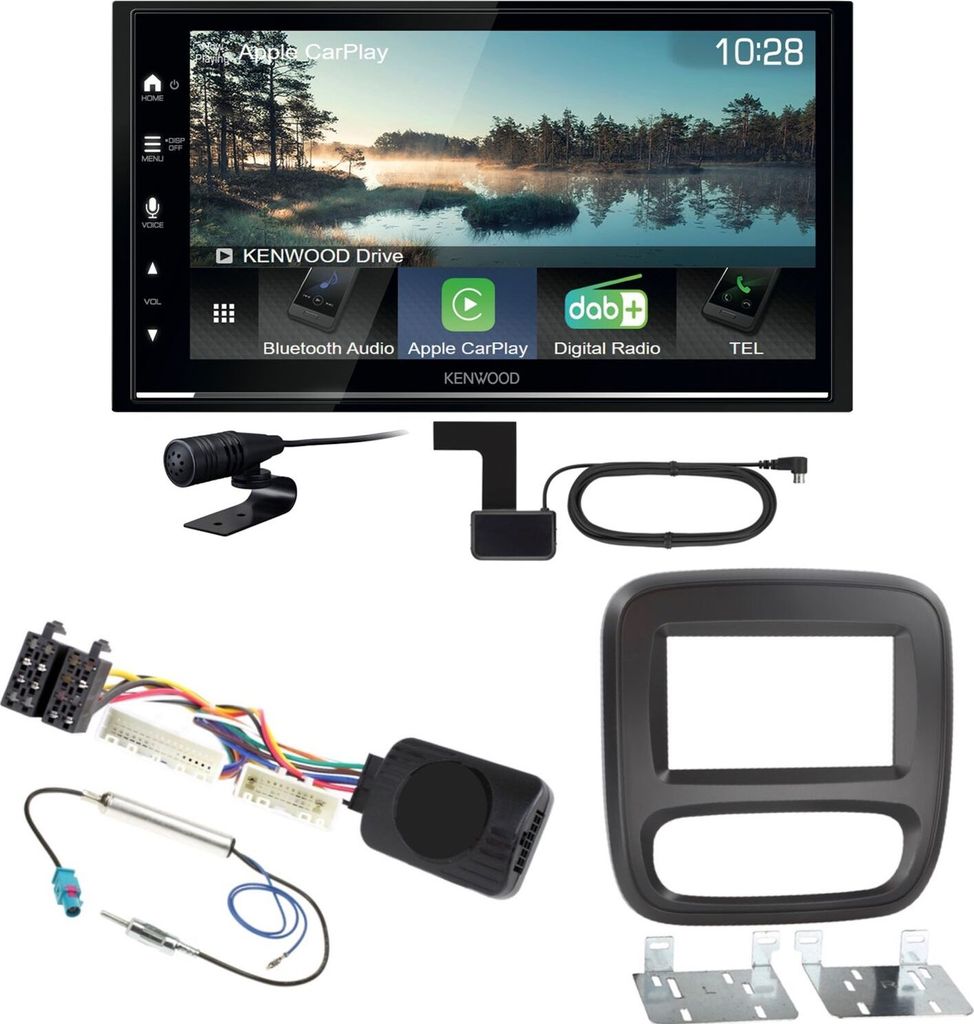 Kenwood DMX7722DABS Android Auto CarPlay Bluetooth Einbauset für Nissan NV300