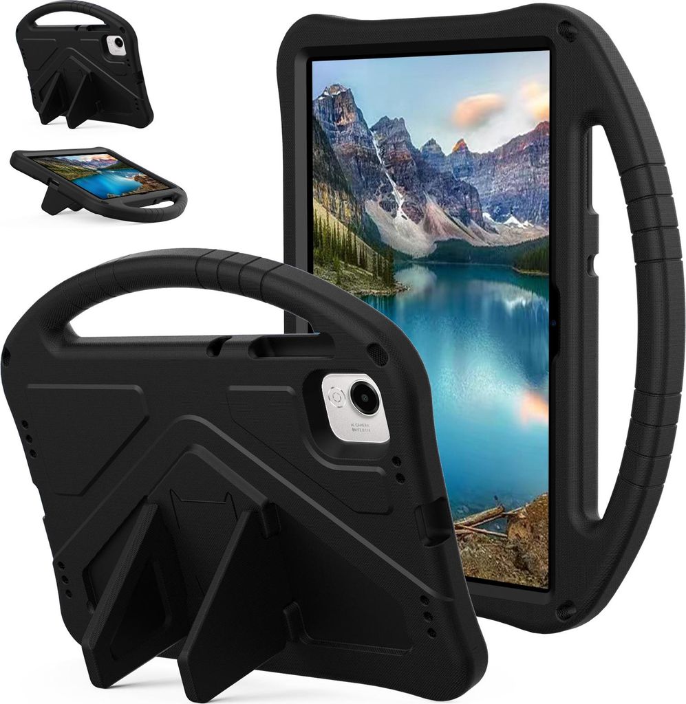 Kinder Hülle für Honor Pad X9a 2025 11.5", Eva Leichte Stoßfeste Ständer, Kids Griff Schutzhülle Schwarz
