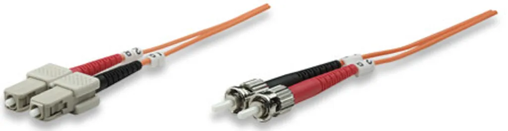 Cavo Fibra Ottica Intellinet 470124 ST/SC 3m Multimode OM2 Arancione