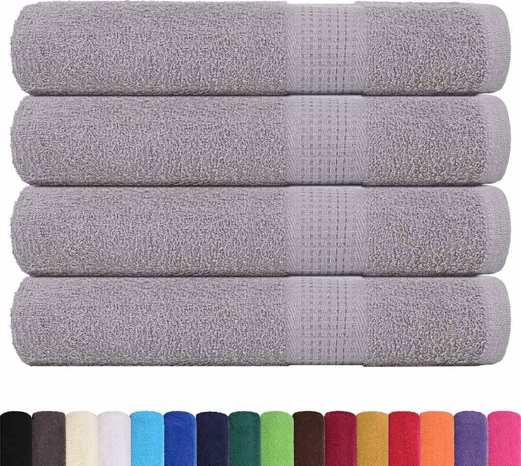 vidaXL Saunatücher FROGN 4 Stk. Grau 80x200 cm 360 g/m²