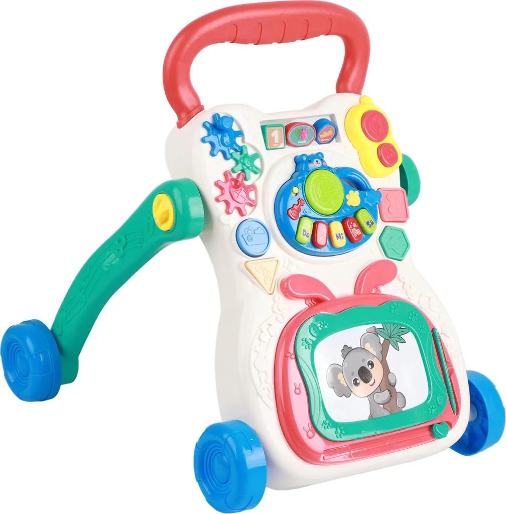 Pousseur Bébé Multi-Activités avec Musique et Aide à la Marche Stable