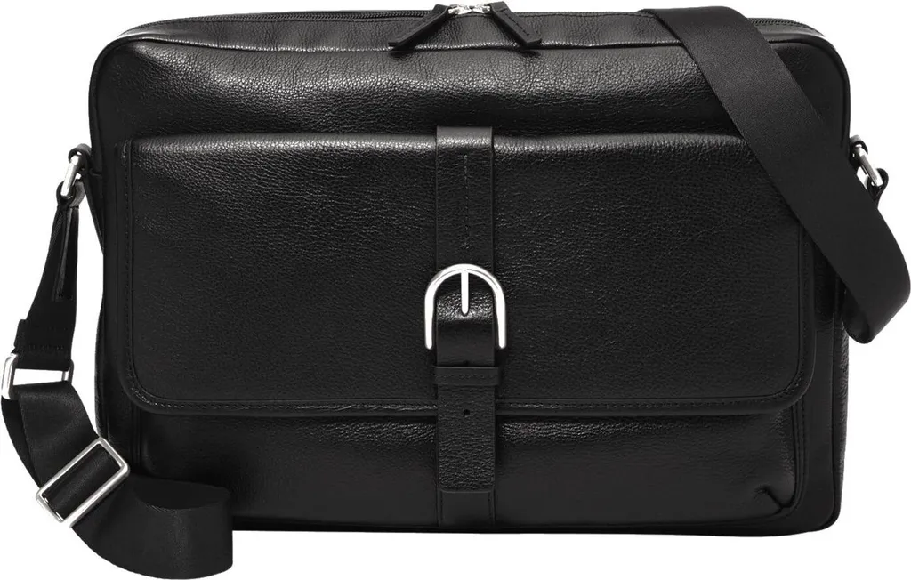 Besace bandoulière Fossil Camden noir sacoche de travail pratique 15''