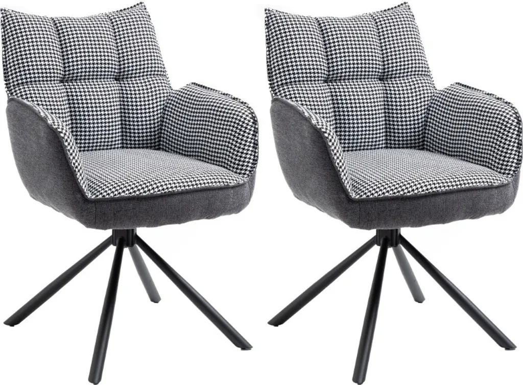 Chaise stable et robuste OGNIR lot de 2 fauteuils de repas confort