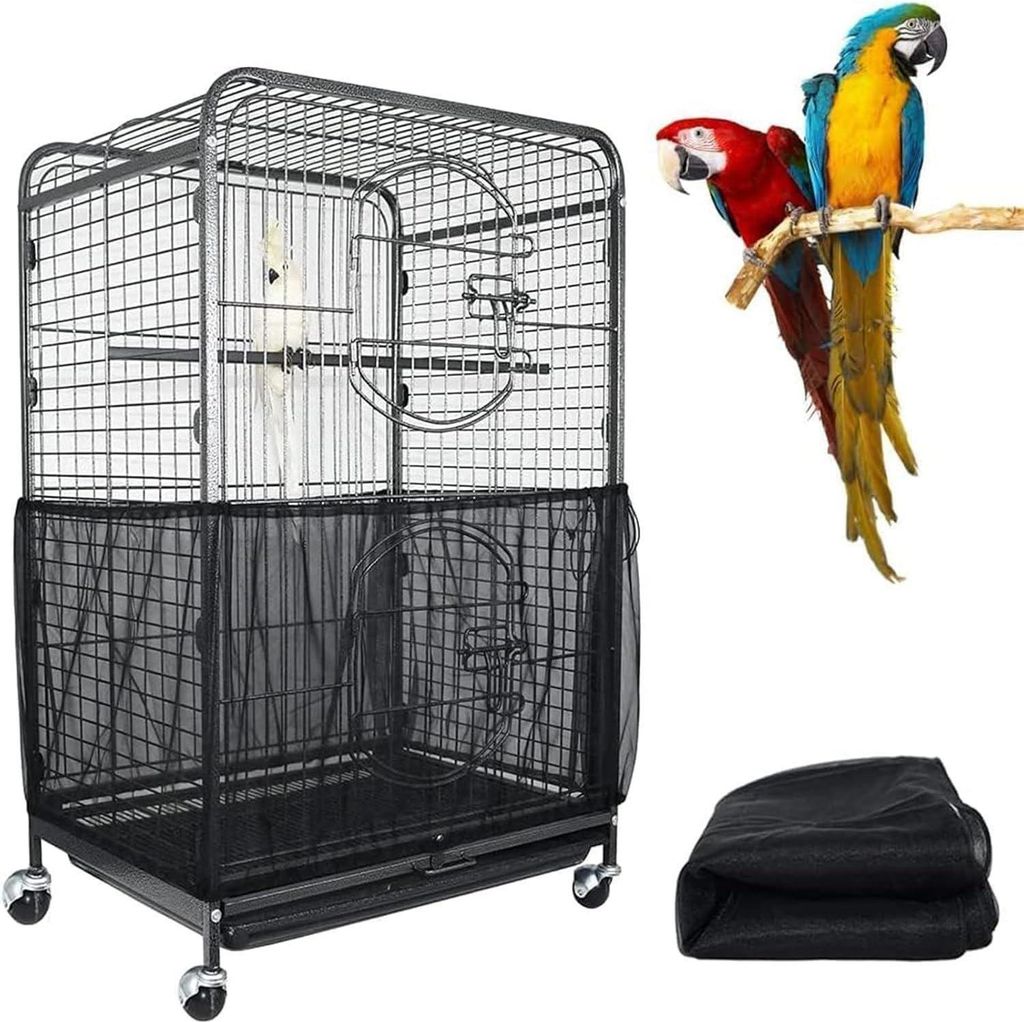 Cage Oiseau Filet Couverture Perroquets Nylon Noir 300cm Image du produit 