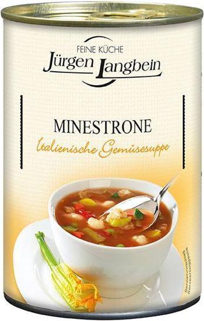 Jürgen Langbein Minestrone 400ml Dose Laktosefrei Produktbild 
