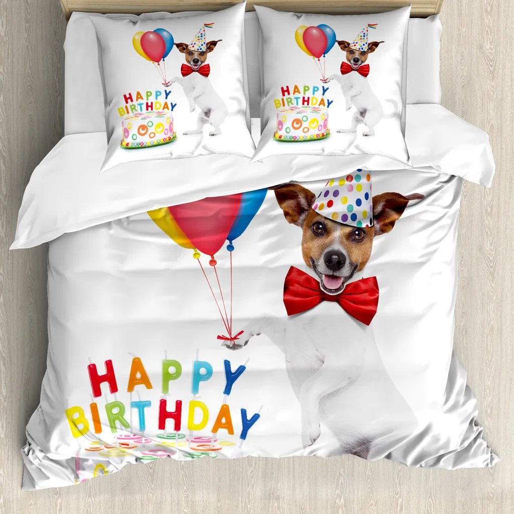 Copripiumino Cani Festa Compleanno 200x200 ABAKUHAUS Antiacaro