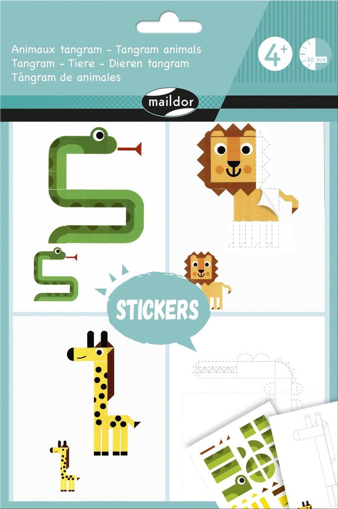 Maildor Tangram-Tiere 4 Figuren 2Bg Sticker