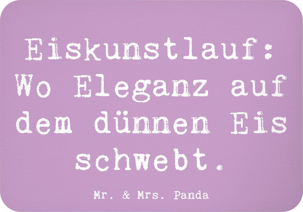 Mr. & Mrs. Panda magnet Spruch Eiskunstlauf Eleganz - Lavendeltraum - Geschenk, Kühlschrankmagnet, Sportler, Sportart, tafelmagnet, Pirouetten, Te...