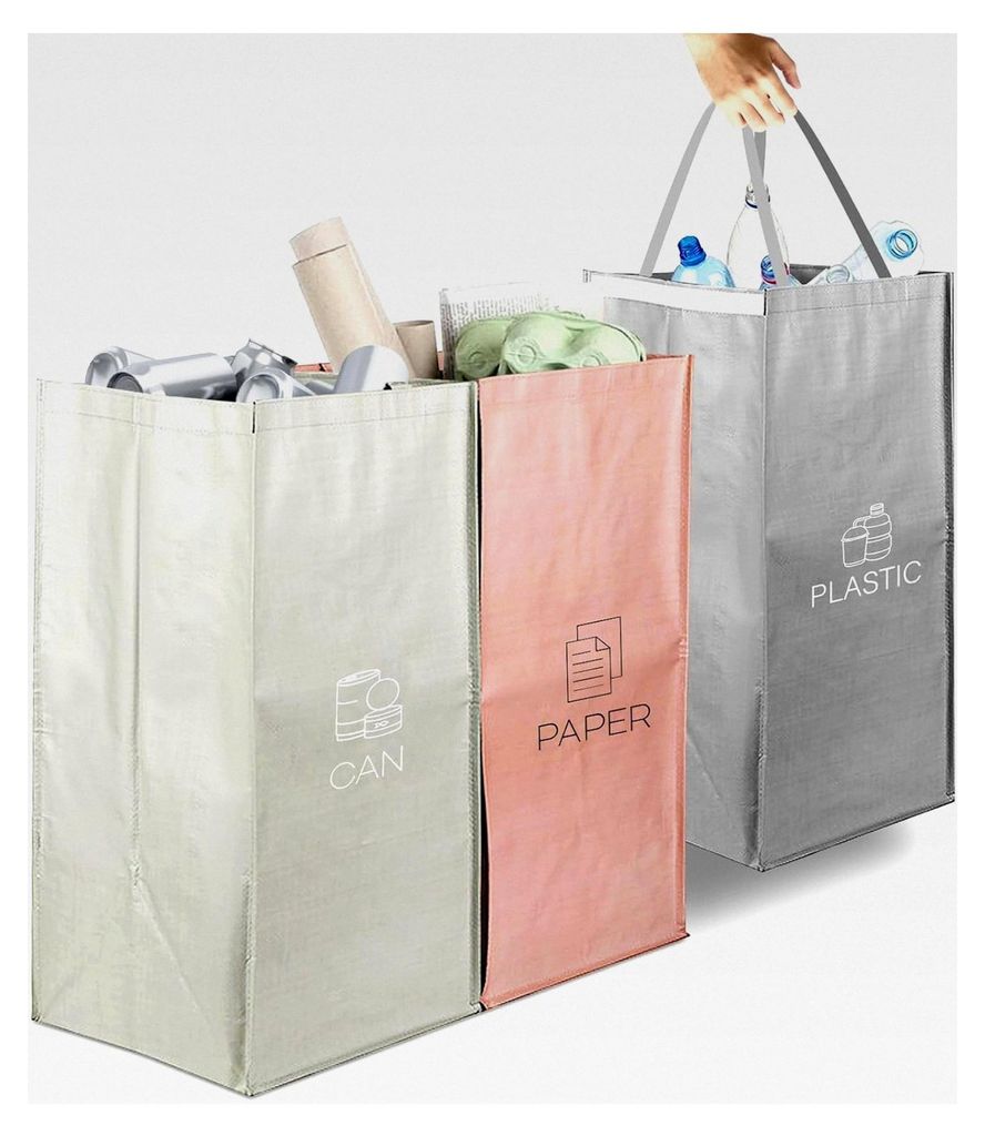 Mülltrennsystem 3-fach, Sammelbehälter für Altglas, Aufbewahrung für Pfandflaschen, Recycling-System, Leergutbehälter, Altpapier-Sammler, 3-in...