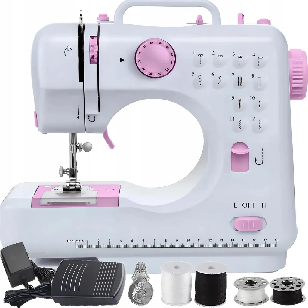 Machine à coudre de voyage portable avec pédale pour retouches et ourlets - 2