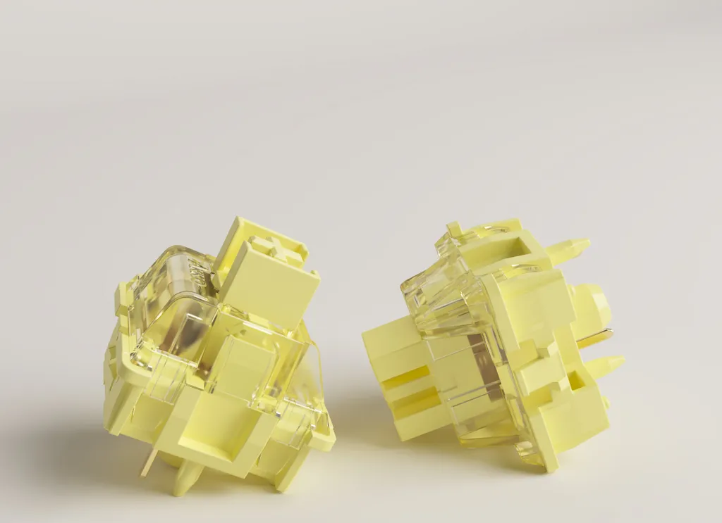 Interrupteurs Mécaniques Cream Yellow V3 Pro Linéaire pour Clavier