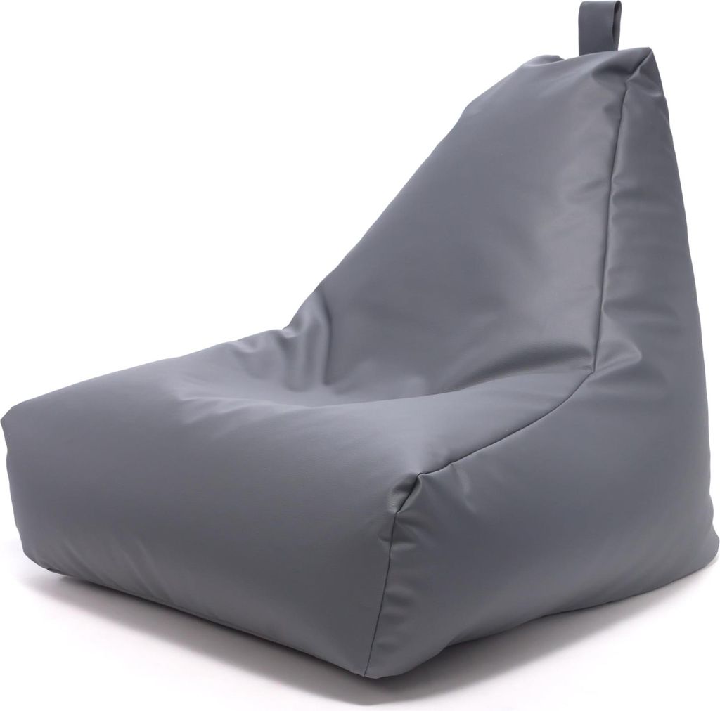 Ecopuf Keiko, Sitzsack, Sitzsack, Pouf Sessel Outdoor, Bean Bag, Grau E15, Klein
